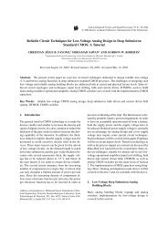 Reliable Circuit Techniques for Low-Voltage Analog Design in Deep ...