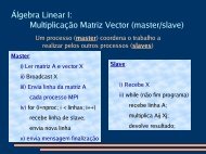 Ãlgebra Linear I: MultiplicaÃ§Ã£o Matriz Vector (master/slave) - Nautilus