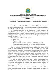 RelatÃ³rio de FiscalizaÃ§Ã£o a Empresas e Profissionais ... - CONFEA