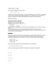 Problem P6-9a, b, c, Fogler The elementary liquid-phase series ...