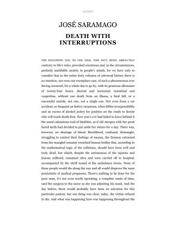 Click her for an excerpt from DEATH WITH INTERRUPTIONS