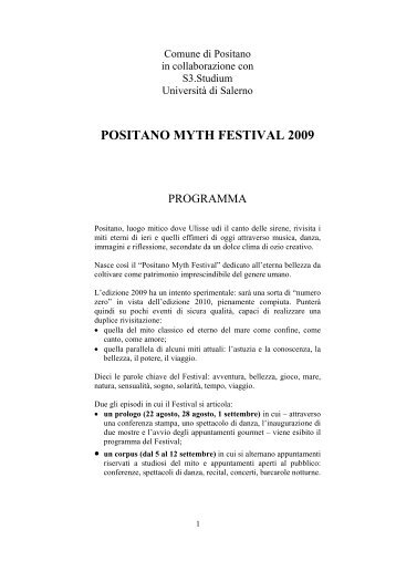 Programma Positano Myth Festival.pdf - Comune di Positano