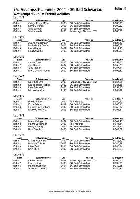 Meldeergebnis 15. Adventsschwimmen.pdf - Schwimmen-rsv.de