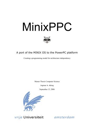 A port of the MINIX OS to the PowerPC platform - Minix 3