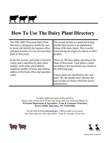 How To Use The Dairy Plant Directory - Understanding Dairy Markets