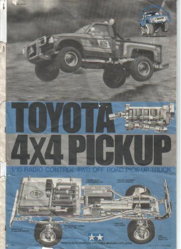 Tamiya Toyota 4x4 Pickup Manual - Wheelsacademy.info