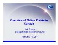 Overview of Native Prairie in Canada - Jeff Thorpe - Saskatchewan