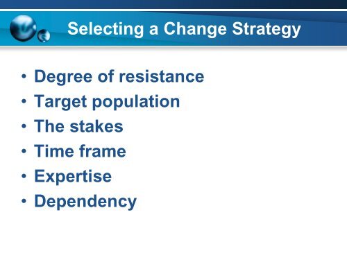 Organizational Change Management Methodology