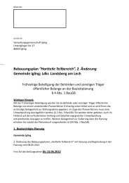 Bebauungsplan “Hartteile Teilbereich”, 2. Änderung Gemeinde Igling