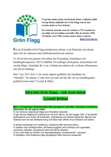 Grön flagg mål.pdf - Klevshult