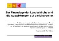 Referat von Dr. Rolf Krämer zur Finanzlage der Landeskirche