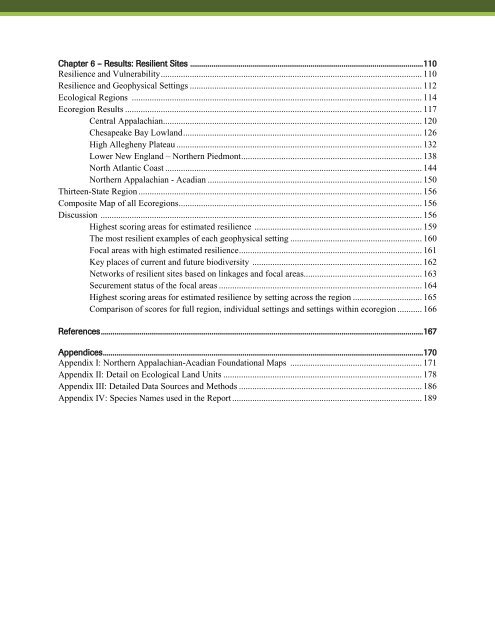 NE Resilience Report - Conservation Gateway