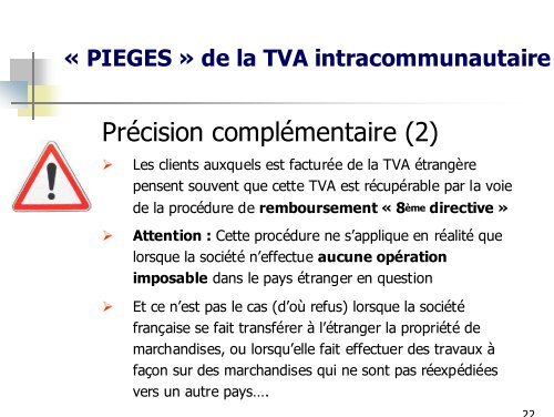 Les pièges de la TVA intracommunautaire - Ordre des experts ...