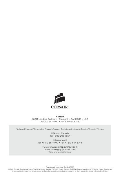P49-00010 TX Manual - Corsair
