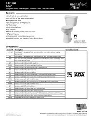 Spec Sheet (440 KB) - Mansfield