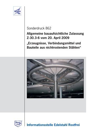 Sonderdruck 862 - Informationsstelle Edelstahl Rostfrei