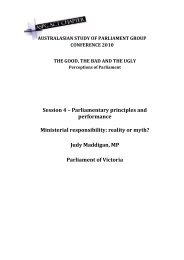 Ministerial responsibility: reality or myth? - Australasian Study of ...