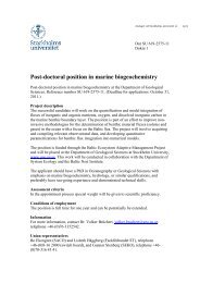 Post-doctoral position in marine biogeochemistry - SMF ...