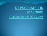 Psychiatrie in Marokko; algemene gegevens - AOF