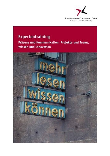 Seminarbeschreibung Expertentraining (pdf) - bei ec-crew.de