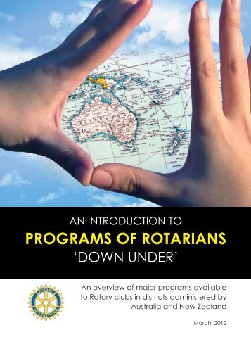 PROGRAMS OF ROTARIANS - Rotary Down Under