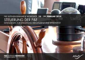 STEUERUNG DER F&E - f&e intensiv-seminare