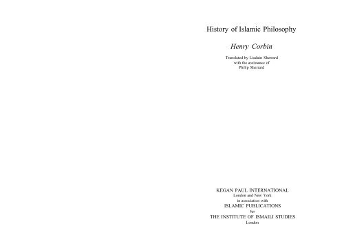 History Of Islamic Philosophy - Henry Corbin.pdf - Falsafa