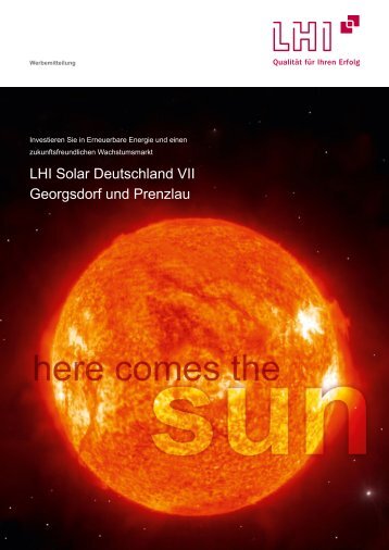 LHI Solar VII Kurzprospekt - Umweltfonds hochrentabel