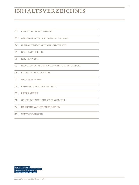 CSR Report 2012/13 - Sonova