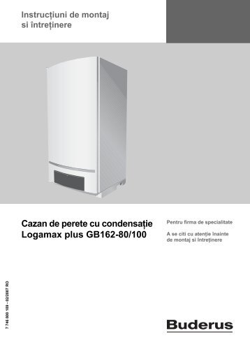 Documentatie tehnica 1 Buderus Logamax Plus GB 162 80