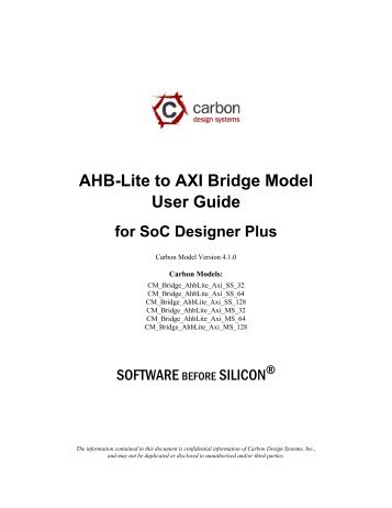Carbon AHB-Lite to AXI Bridge Model User Guide - Carbon Design ...