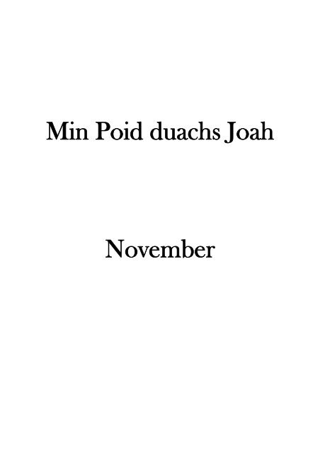 Min Poid duachs Joah - November