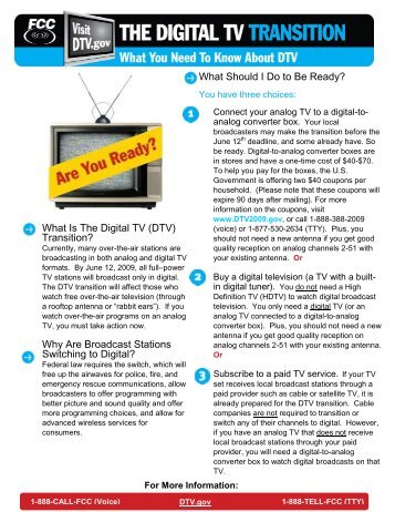 What Should I Do to Be Ready? What Is The Digital TV (DTV ...