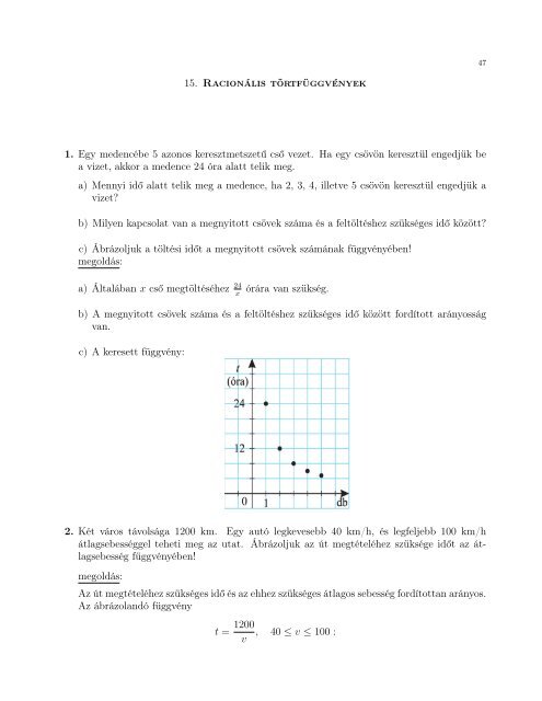 FeladatgyÅ±jtemÃ©ny a matematika rÃ©szhez - DE MÅ±szaki Kar ...