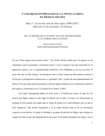 De 'La SeÃ±ora de la Fuente' de Luis Arturo Ramos a la llorona