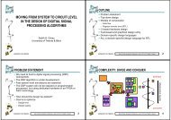 moving from system to circuit level in the design of digitial signal ...