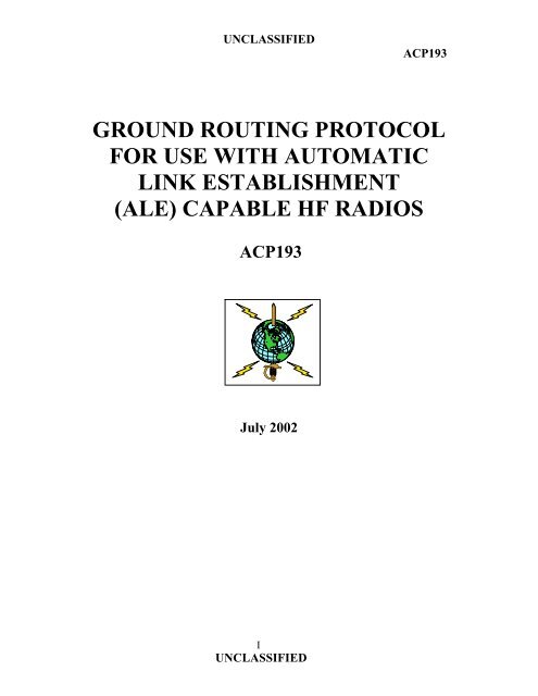 ground routing protocol for use with automatic link establishment