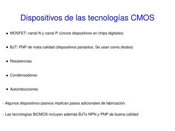 Dispositivos de las tecnologÃ­as CMOS - Departamento de ...