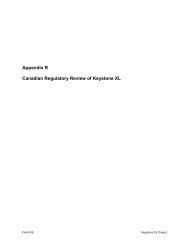 FEIS Appendix R, Canadian Regulatory Review of Keystone XL