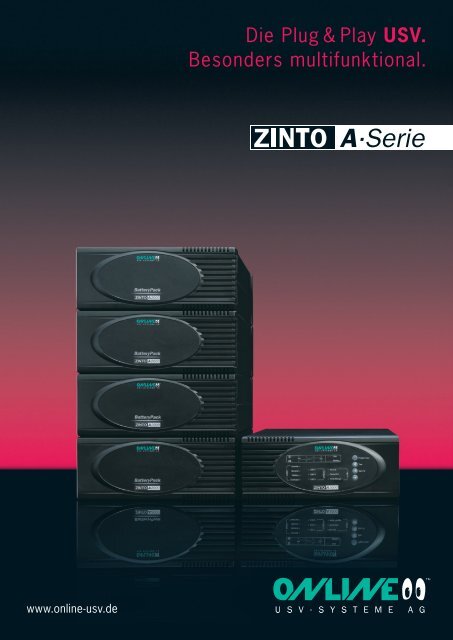 Datenblatt ZINTO A - Online USV Systeme