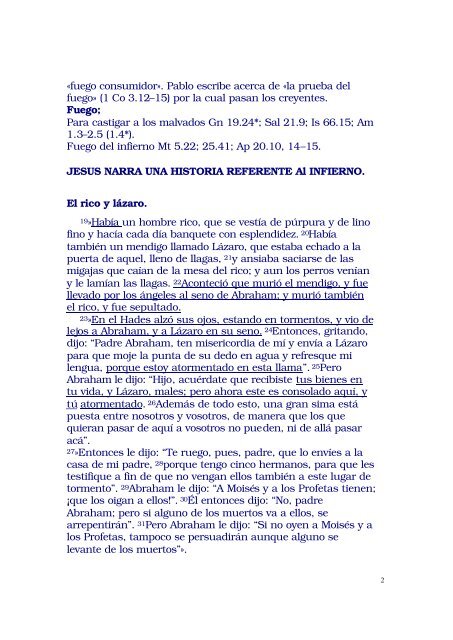 Â¿EXISTE EL INFIERNO Y EL LAGO DE FUEGO SEGUN LA BIBLIA?