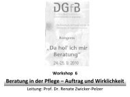 Leitung: Prof. Dr. Renate Zwicker-Pelzer - Deutsche Gesellschaft fÃ¼r ...