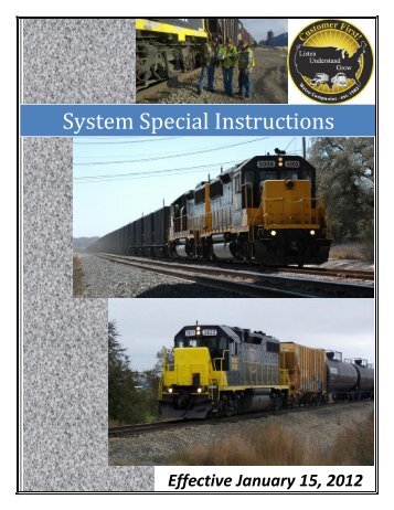 System Special Instructions - Watco Companies