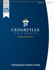 Undergraduate Academic Catalog - Cedarville University