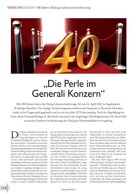 Finanzwelt 03/2012 - Dialog Lebensversicherungs-AG