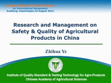 Institute of Quality Standard & Testing Technology for Agro-Products ...