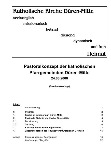 Pastoralkonzept von 2008 - St. Lukas