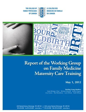 Report on Family Medicine Maternity Care Training - The College of ...