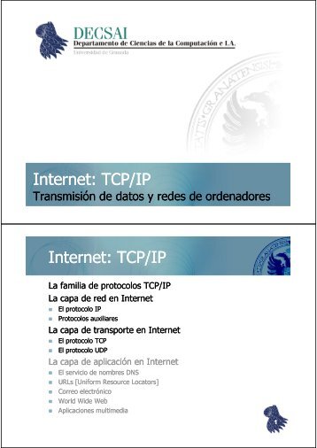 La familia de protocolos TCP/IP