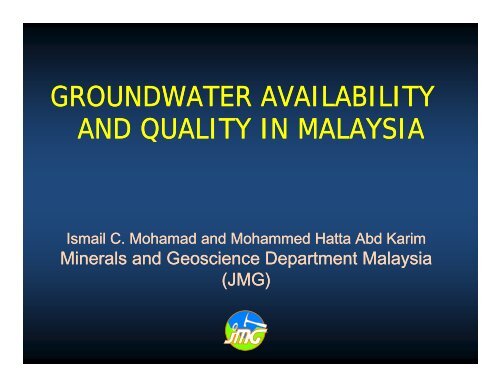 Groundwater - Akademi Sains Malaysia